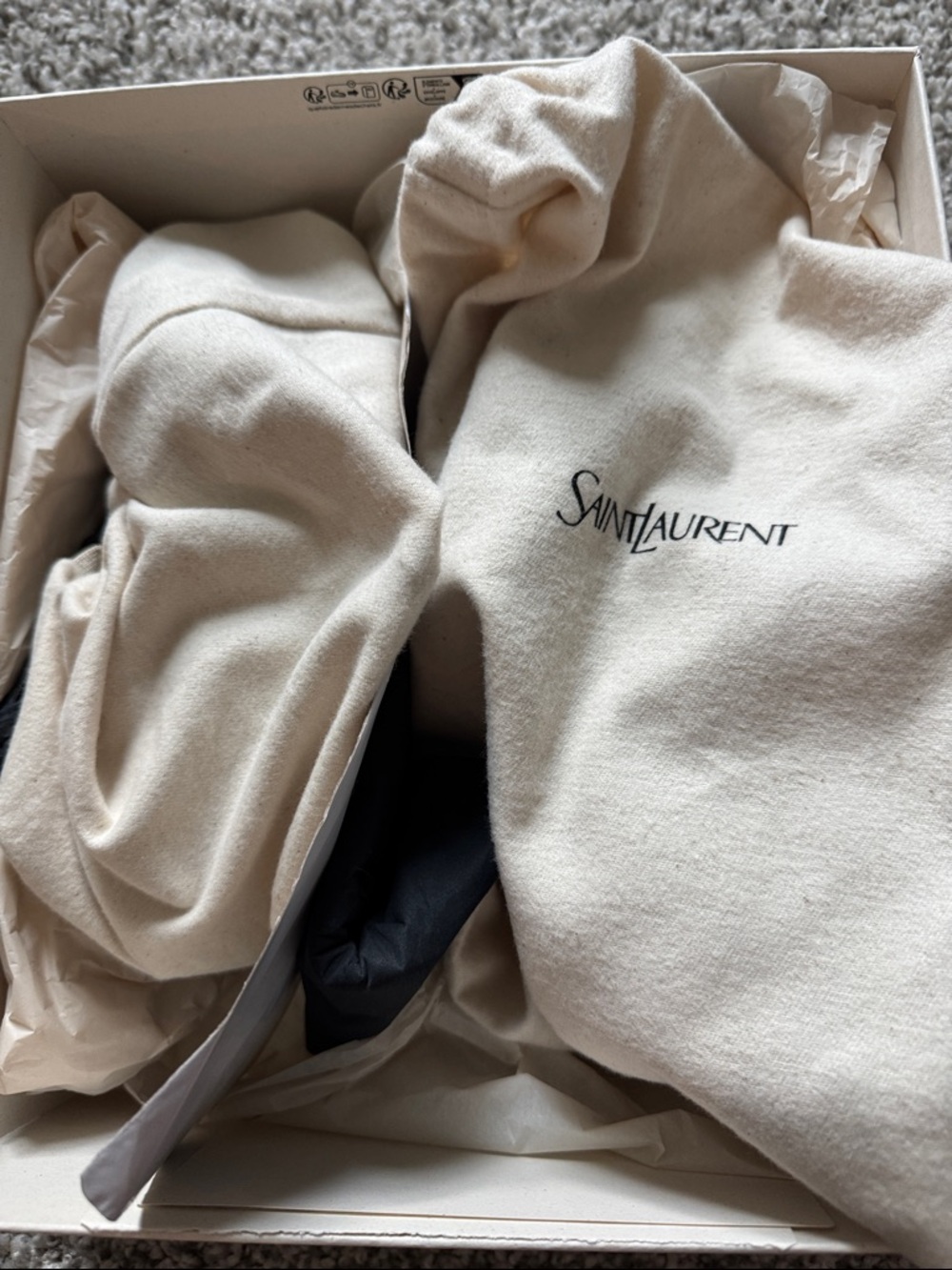 Saint Laurent La Scandale Grenat Patent Leather Slingback Square Peep Toe - Picture 7 of 7